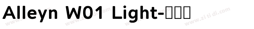 Alleyn W01 Light字体转换